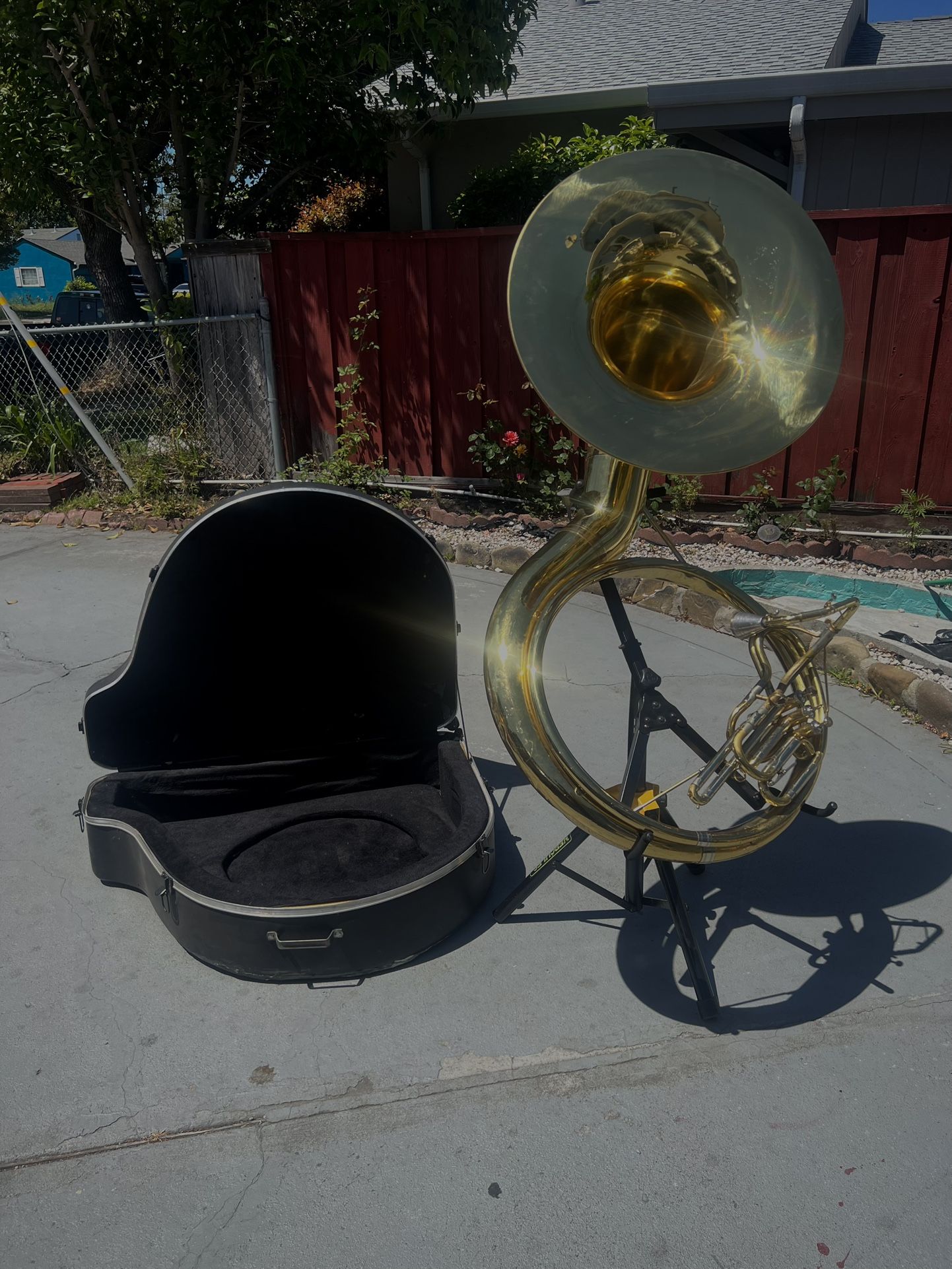 Tuba With Stand And Case
