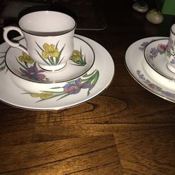2 Full Sets!  Antique Staffordshire Fine Bone China From England 
