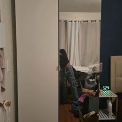 Wardrobe Armoire Closet White With Mirror