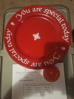 You Are Special  Today Original Red Plate