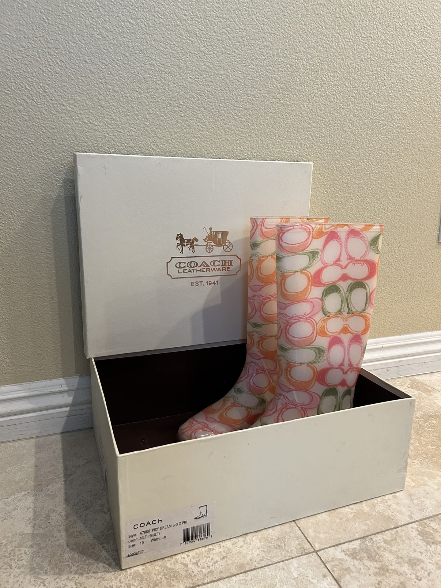 Coach Rubber Rain Boots