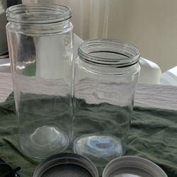 Glass Jar With Caps
