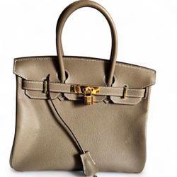 Women’s Hermès Etoupe Togo  Birkin 25 Gold Hardware 2024
