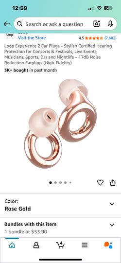 Loop Rose Gold Ear Noise Reduction Ear Pieces