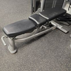 Life fitness adjustable incline / flat bench workout commercial gym equipment weights