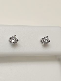 Moissanite Sterling Silver Screw Back Earrings