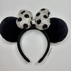 Mickey Ears  white/black with bling