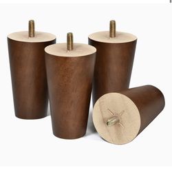 Wood Furniture Legs, 8 Pcs. 4”