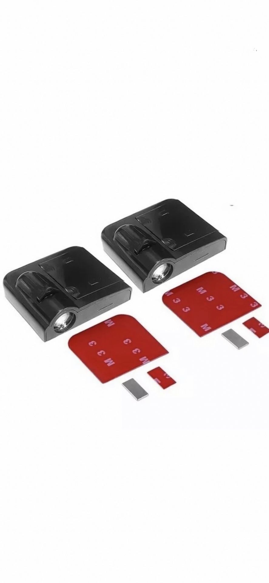 Brand New 2 pcs Universal Wireless Car Projection LED Projector Door Shadow Light Welcome Light Laser Emblem Logo Lamps Kit, No Drilling