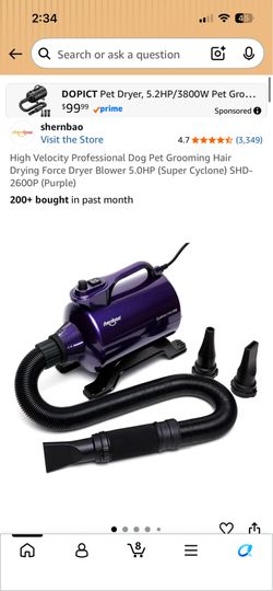 Brand New SHERNBAO DOG Blow Vacuum Mini