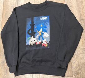 Sega Sonic Frontiers Promo Crewneck Sweater size Small 19.5x24.5
