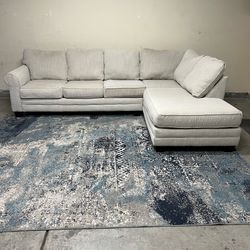 Sectional Sofa Couch with Chaise Beige Delivery Available 🚚