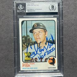 Vintage 1973 Topps Carlton Fisk Rookie Cup signed. Beckett Authenticated Autograph. Negotiable 