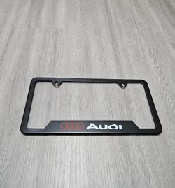 Brand New Universal 1PCS Audi Metal Black License Plate Frame