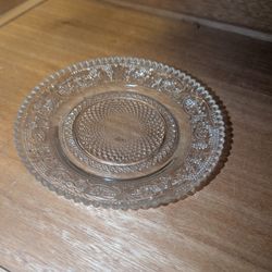 Vintage Collectors Crystal Galleries by Fairfield clear glass bread and butter plate or dessert plate