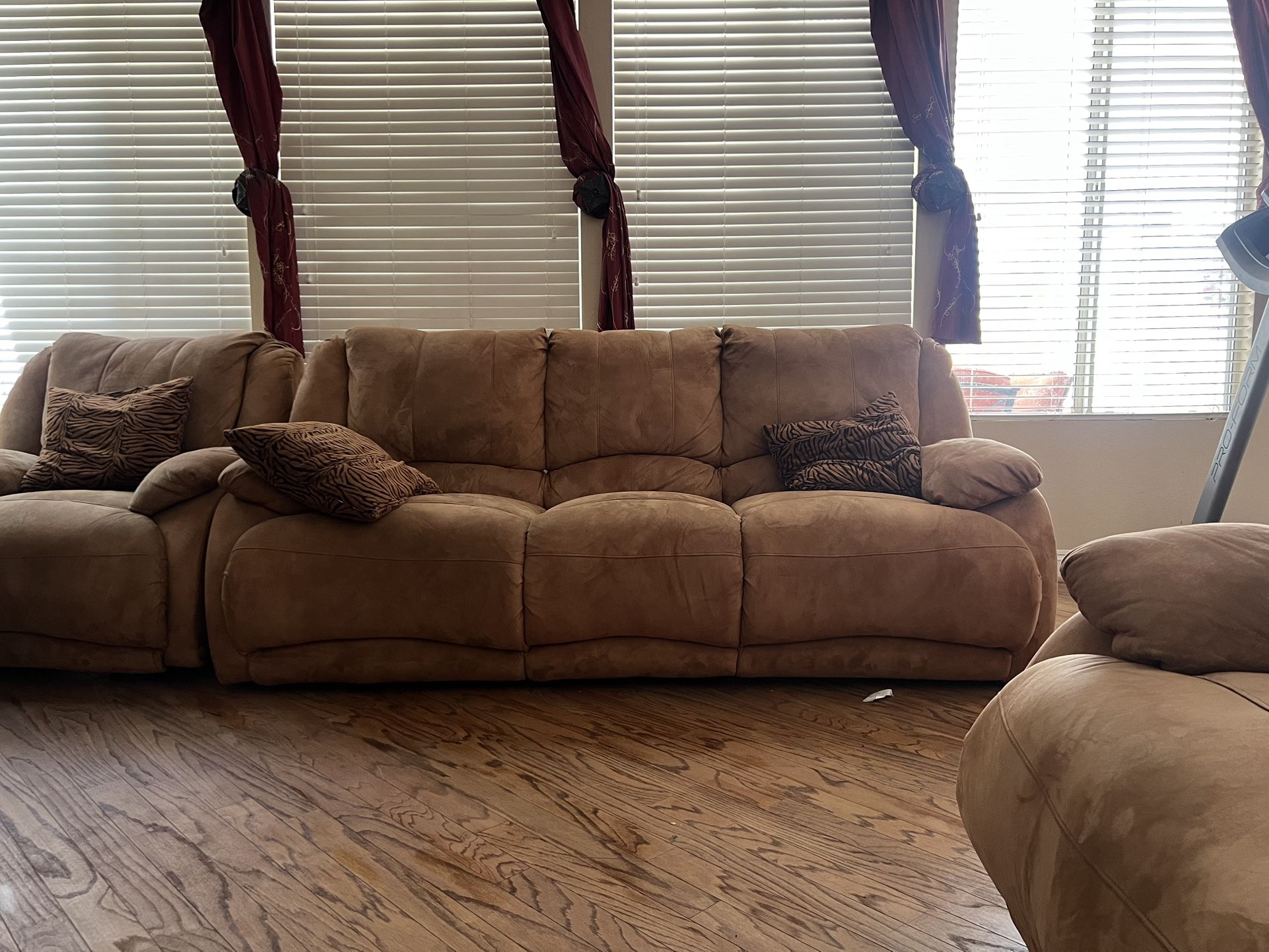 Leather Sofa (two Full Size And One Recliner