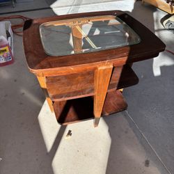 Wooden Glass Table