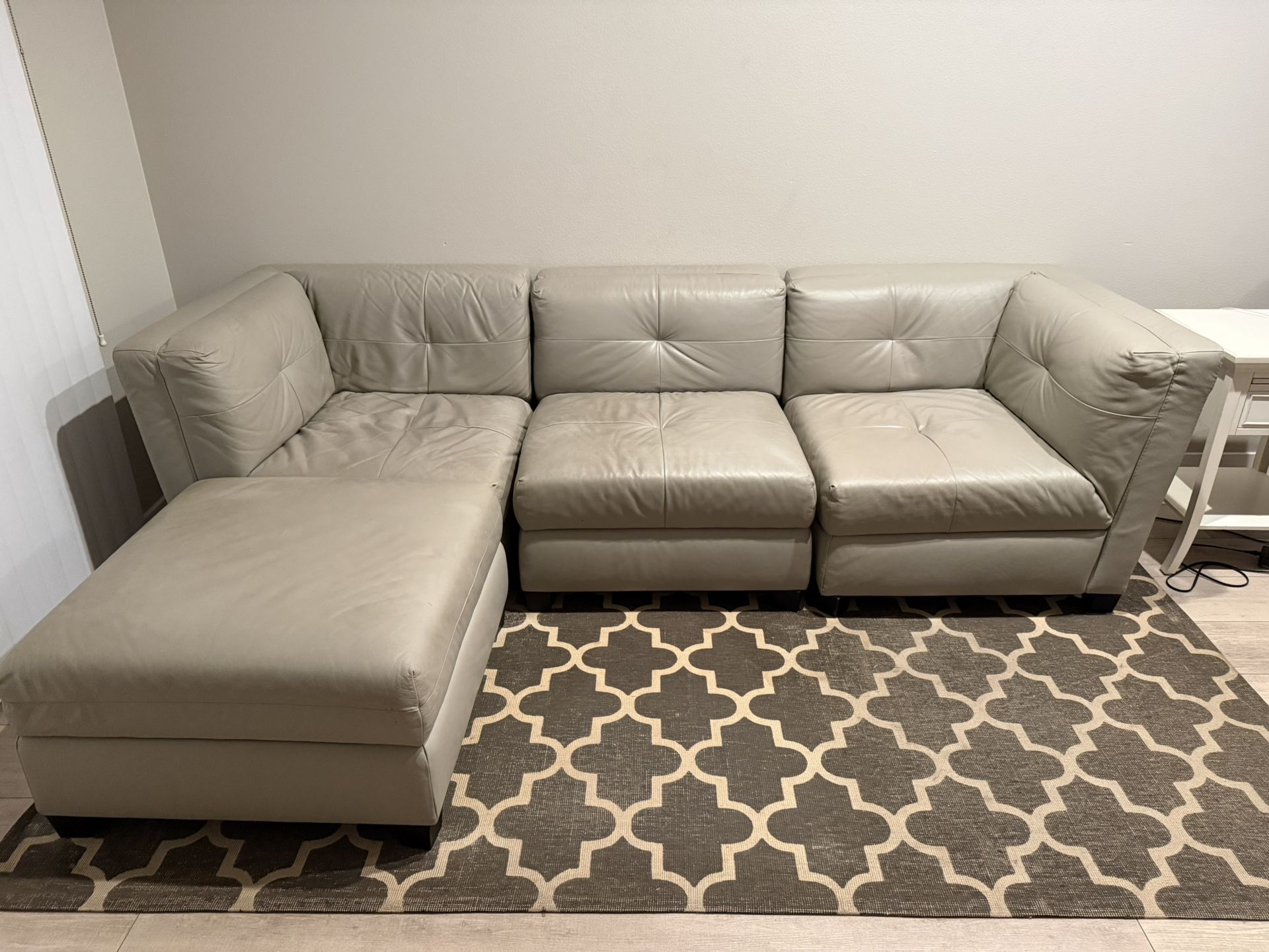 Leather sectional sofa