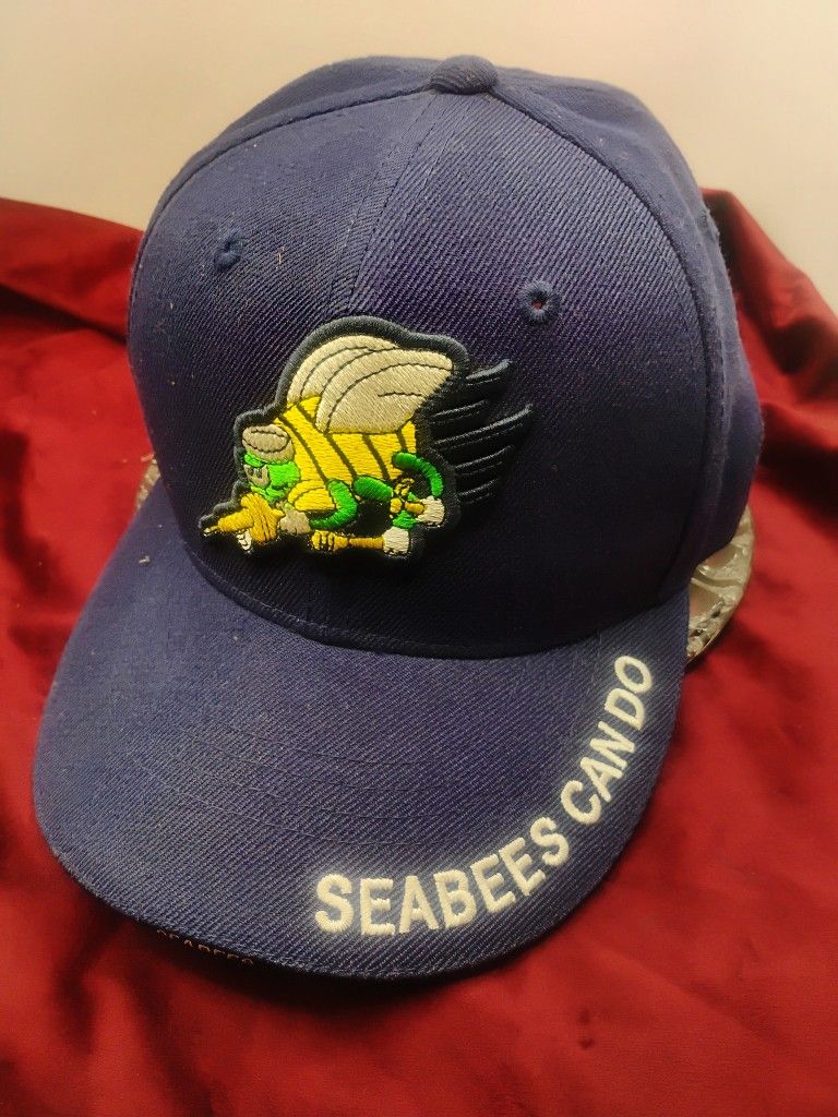 U.S. Navy Seabees Can Do Hat Rapid Dominance Blue One Size Adjustable Strap