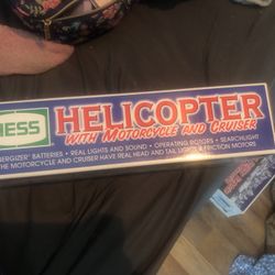 HESS 2001 Helicopter With motorcycle And Crusier