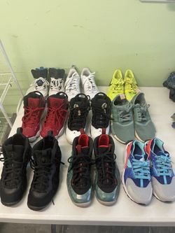 Girls And Boy Clothes, Sneakers, Jackets. Exercise Bike And Climber