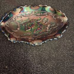 Vintage Fenton Black Amethyst  Glass