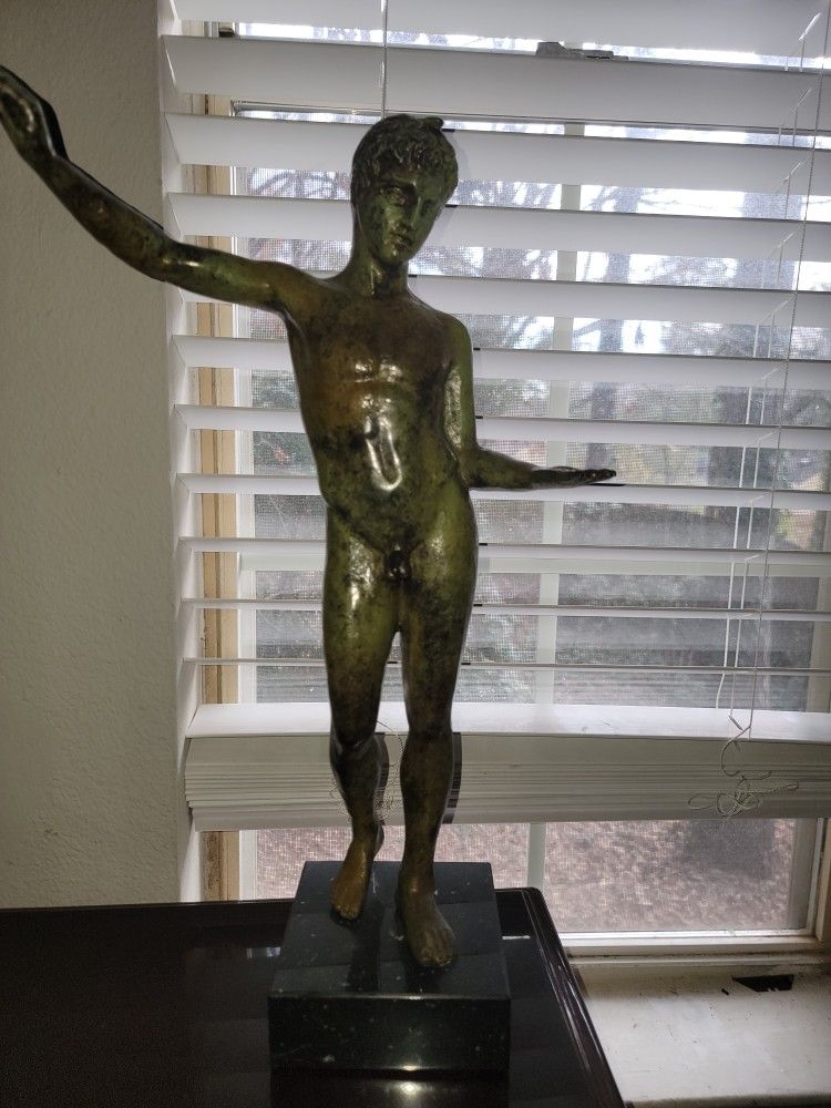 GREEK GOD APOLLO BRONZEMARBLE STATUE