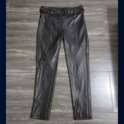 Black Faux Leather Pants