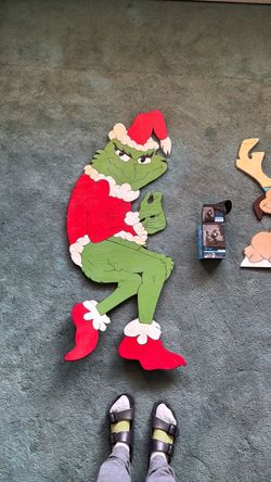 Outdoor grinch Christmas decoration