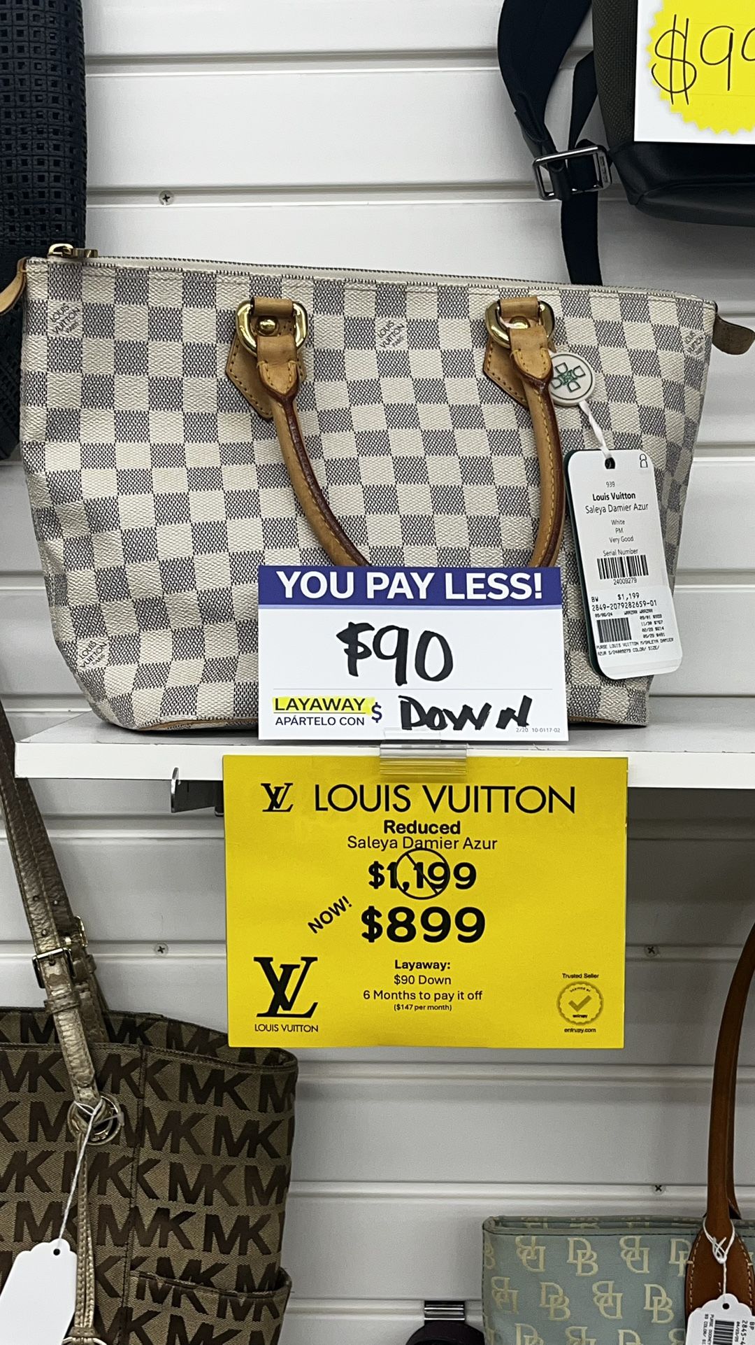 Louis Vuitton Saleya Damier Azur