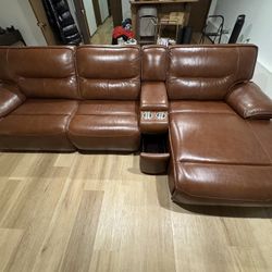 Leather Electric Reclining Couch
