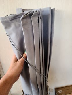 Gray Roman Blinds Pair 36x64 New