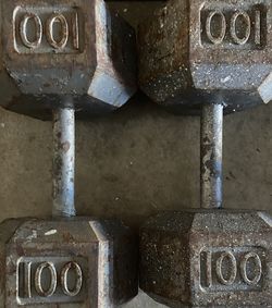 100 Lb Dumbells