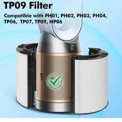 2-IN-1 Filter Replacement for Dyson PH01 HP07 HP10 TP07 TP10 TP09 HP09 HP06 TP06 Air Purifier 360 Combi Glass Pure Cool Hot Humidify Fan, 2-IN-1 Activ