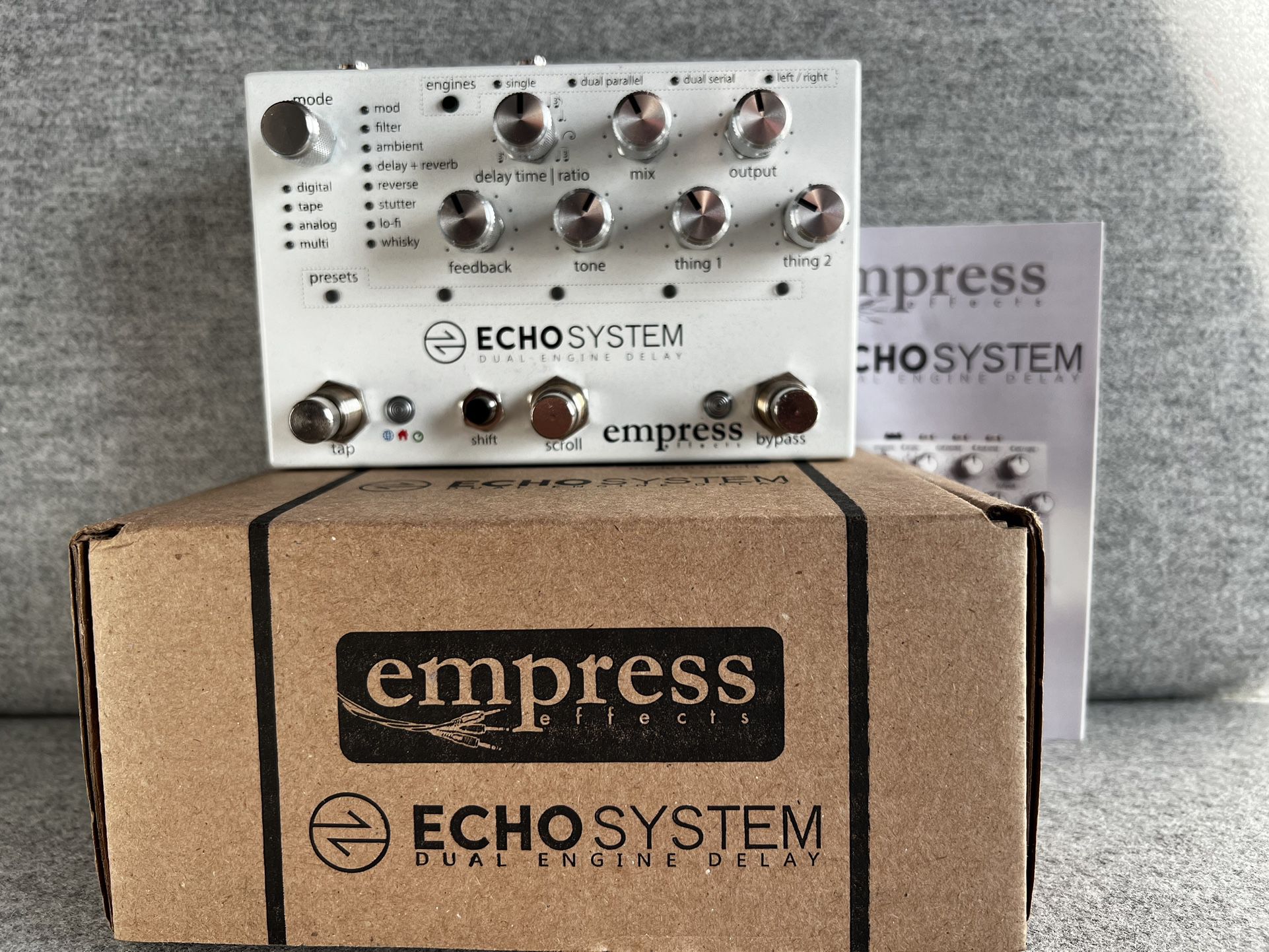 Empress Echosystem Delay Reverb Guitar Stereo Pedal