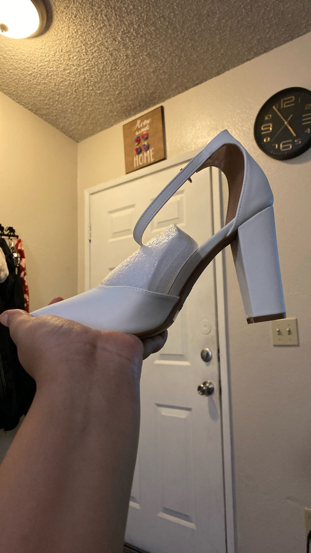 Size 11 White Wedding Heels