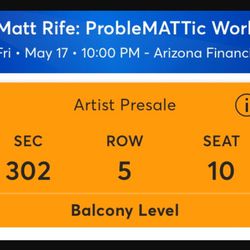 Matt Rife Friday 5/17/24 10 PM @ AZ Financial Theater
