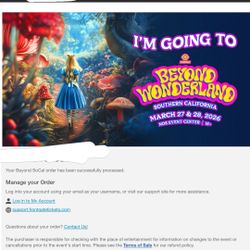 Beyond Wonderland Ticket 