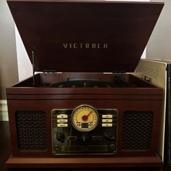 Victrola 6-in-1 bluetooth record player (mahogany)