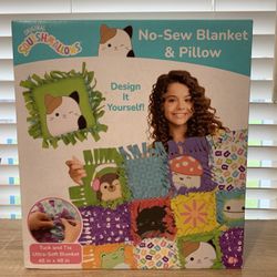 Squishmallow no sew blanket & pillow