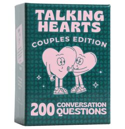 Talking Hearts Conversation Cards - Couple Card Game for Date Nights & Travel Adventures 