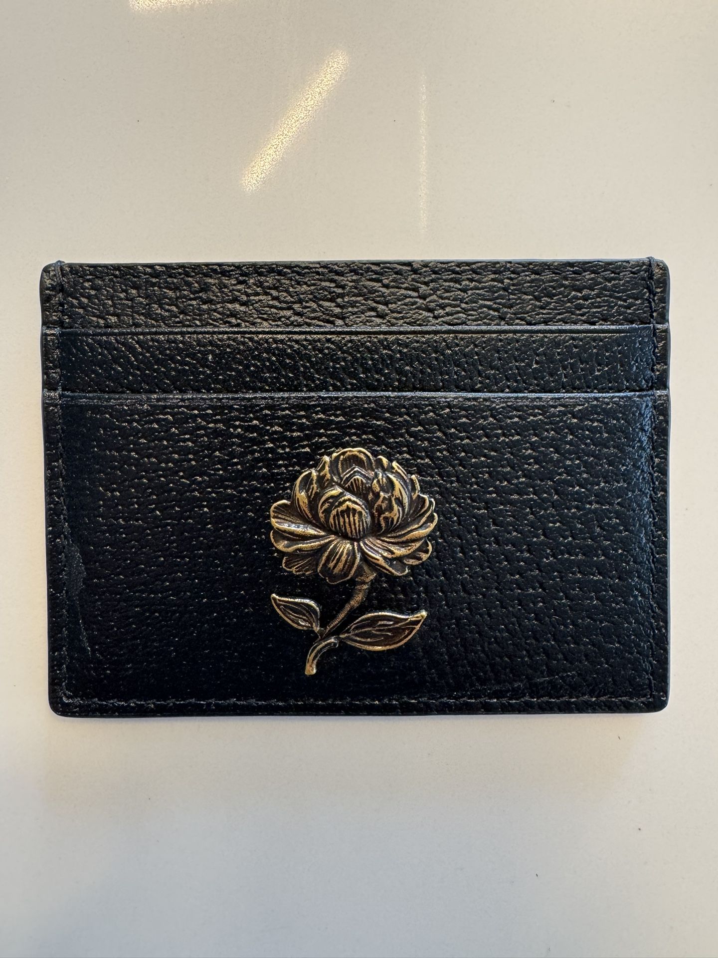Gucci Garden Black Leather Cardholder