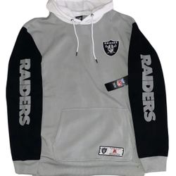 Las Vegas Raiders Hoodie Sweatshirt Mens Small New Embroidered Logo MSRP $85