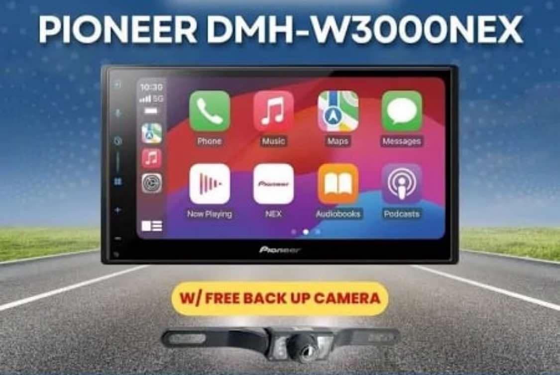 Pioneer - 6.8" – Wireless Android Auto™ and Apple CarPlay® Bluetooth® Digital Media (DM) Receiver