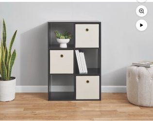 Mainstays 6-Cube Storage Organizer, Black