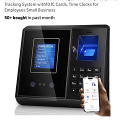 App-Based Time Clock, 5s Setup, Auto Break, Lunch & Overtime Rules, Local Data Storage, No Monthly Fees, Time Tracking System with10 IC Cards, Time Cl