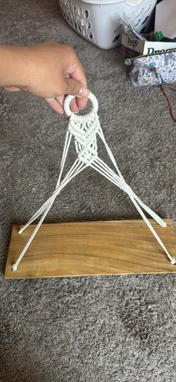 2 macrame shelves hangers