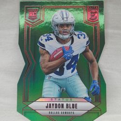 2025 Jaydon Blue Donruss Elite Status Green Die-Cut Rookie 4/9