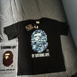 Blue camo bape tee