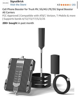 Cell Phone Booster for Truck RV, 5G/4G LTE/3G Signal Booster All Carriers